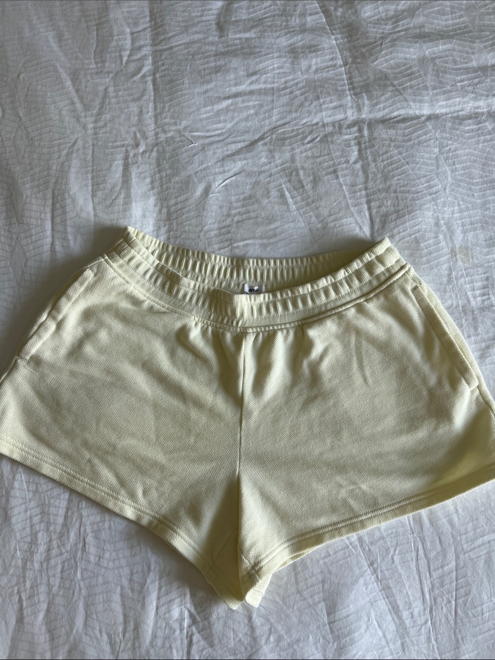 AERIE Women's Soft Knit Yellow Shorts